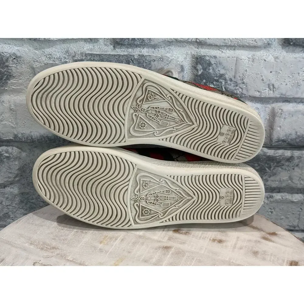 Gucci Ace GG Supreme Strawberry Sneakers size 39.5 eu 9.5w 433900